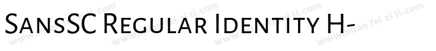 SansSC Regular Identity H字体转换